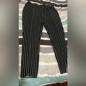 Men's Black Striped Pants